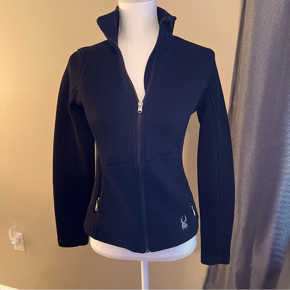 Black Spider Jacket Full Zip Size Small